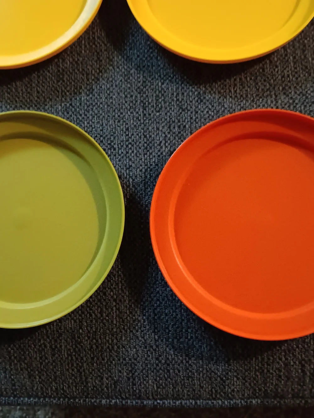 Set Of 8 Vintage Tupperware Harvest Collection Replacement Lids 7 Inches 1207-27